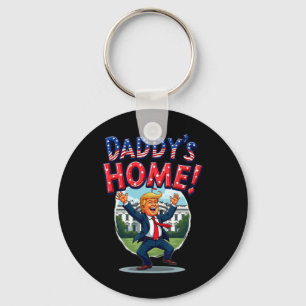 Trump Daddy's Home Patriottisch Witte Huis Sleutelhanger