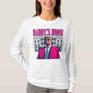 Trump Daddy's Home Pink met lange mouwen T-shirt