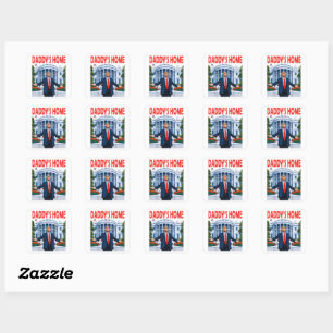 Trump Daddys Home Vierkante Sticker
