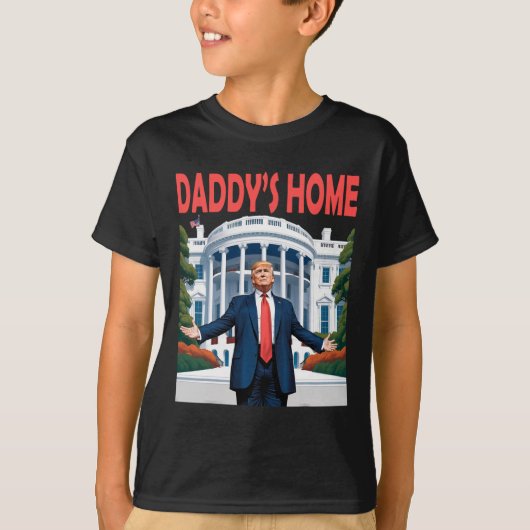 Trump Daddys Home Witte Huis 1 T-shirt (Voorkant)
