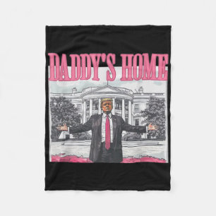 Trump Daddys Home Witte Huis 2024 Fleece Deken