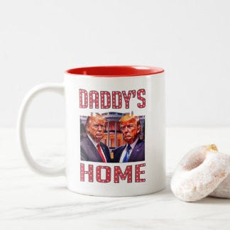 Trump Daddys Home Witte Huis 2024 Tweekleurige Koffiemok