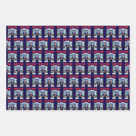 Trump Daddys Home Witte Huis Cadeauverpakking Inpakpapier Vel (Voorkant 3)