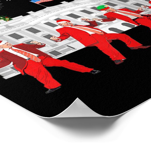 Trump Daddys Home Witte Huis Dans Maak Kerstmis Ge Poster (Hoek)