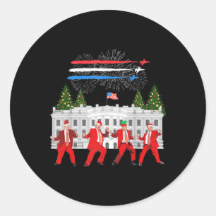 Trump Daddys Home Witte Huis Dans Maak Kerstmis Ge Ronde Sticker