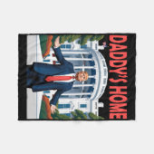 Trump Daddys Home Witte Huis Fleece Deken (Voorkant (Horizontaal))