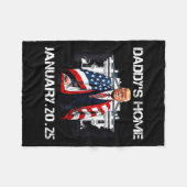 Trump Daddys Home Witte Huis Fleece Deken (Voorkant (Horizontaal))