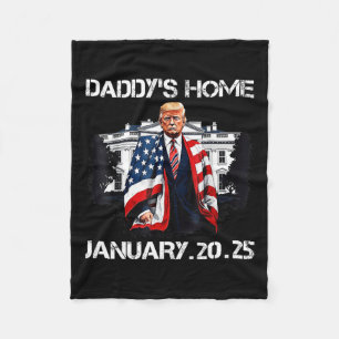 Trump Daddys Home Witte Huis Fleece Deken