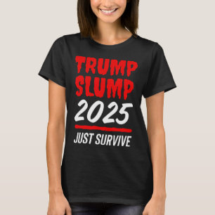 Trump Dalende 2025 Alleen Overleven - Bloedrode Aa T-shirt