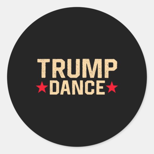 Trump Dance 2024 QR 4547 Funny Trump Dancing Code Ronde Sticker (Voorkant)