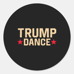 Trump Dance 2024 QR 4547 Funny Trump Dancing Code Ronde Sticker