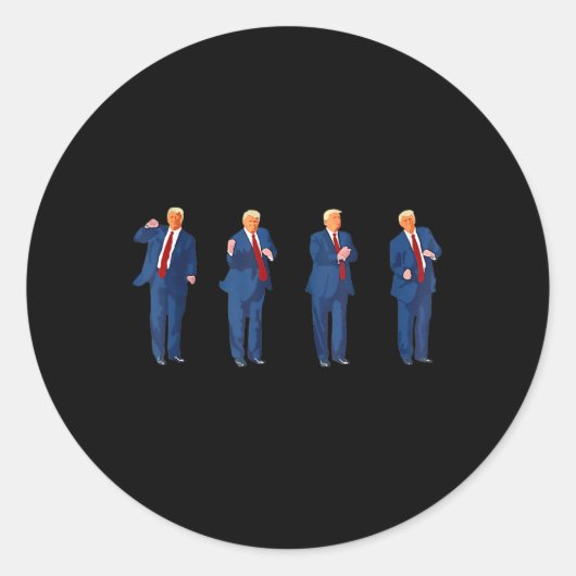Trump Dance 4 juli 2025 Ronde Sticker (Voorkant)