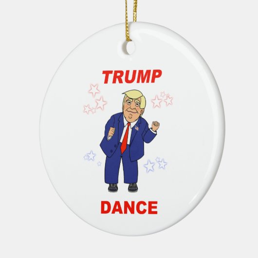 Trump Dance design Keramisch Ornament (Links)