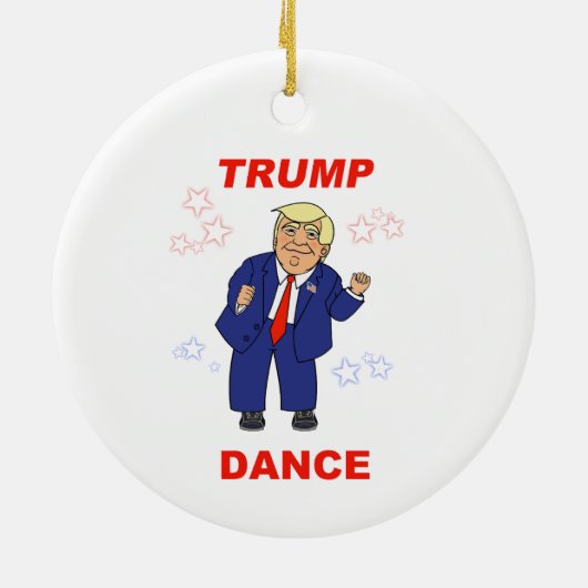 Trump Dance design Keramisch Ornament (Achterkant)