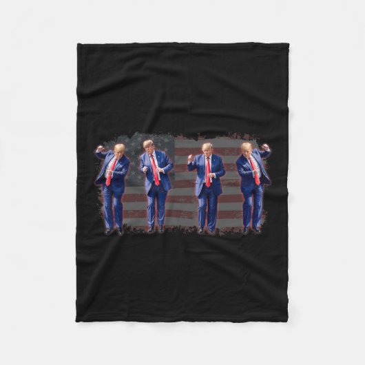 Trump Dance Fleece Deken (Voorkant)
