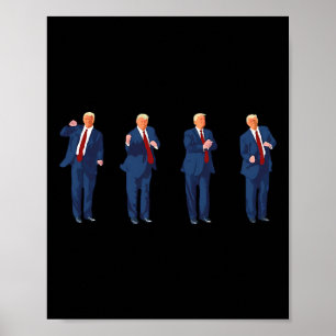 Trump Dance Funny Pro Trump 2024 Stem op Trump Pre Poster
