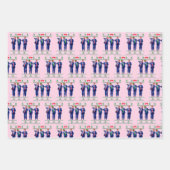 Trump Dance Gift Wrap, Grappige Trump Kerstmuts Da Inpakpapier Vel (Voorkant 2)