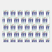 Trump Dance Gift Wrap, Grappige Trump Kerstmuts Da Inpakpapier Vel (Voorkant)