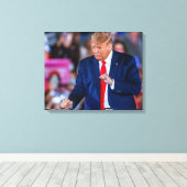Trump Dance grappig Canvas Afdruk (Insitu (Houten vloer))