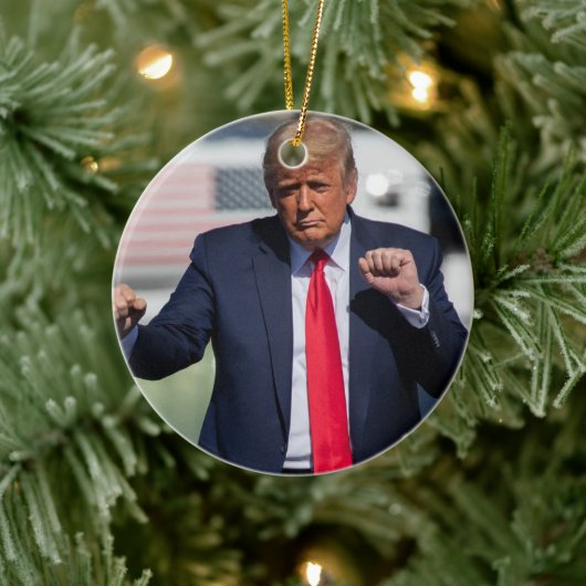Trump Dance grappig Keramisch Ornament (Boom)
