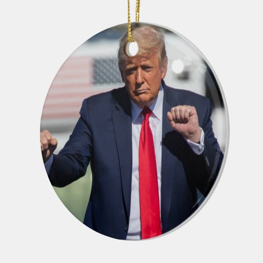 Trump Dance grappig Keramisch Ornament (Links)