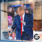 Trump Dance grappig Raamsticker (Cafe Raam)