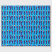 Trump Dance | Grappig Trump Dancing Blue Gift Cadeaupapier (Vlak)