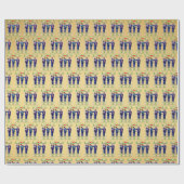 Trump Dance, Grappig Trump Sinterklaas Dance Gold Cadeaupapier (Vlak)