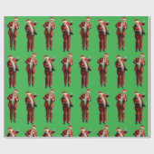 Trump Dance | Grappige Trump Kerstman Dans Xmas Cadeaupapier (Vlak)