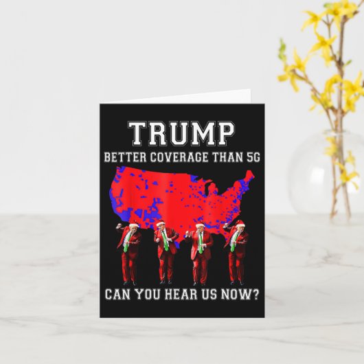 Trump Dance Kerstman Kerstmis Kaart (Gele Bloem)