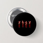 Trump Dance Kerstman Kerstmiskerstpyjama Hol Ronde Button 5,7 Cm (Voorkant /achterkant)