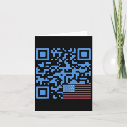 Trump Dance QR Code  Vlag VS Trump -elepha Kaart (Voorkant)