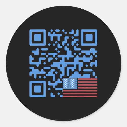 Trump Dance QR Code Vlag VS Trump -elepha Ronde Sticker (Voorkant)