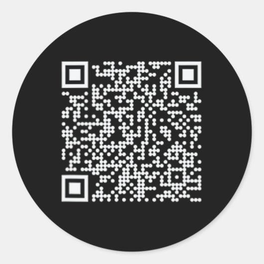 Trump Dance QR Funny President Trump Dancing Code Ronde Sticker (Voorkant)