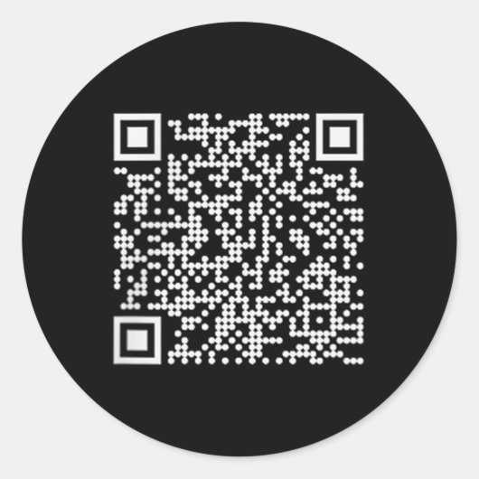 Trump Dance QR Funny President Trump Dancing Code Ronde Sticker (Voorkant)