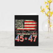 Trump Dance Troll Qr Funny Trump Dance Code Retro Kaart (Gele Bloem)