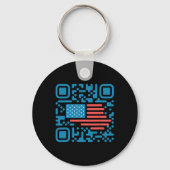 Trump Dance Troll QR Grappig President Trump Dance Sleutelhanger (Voorkant)