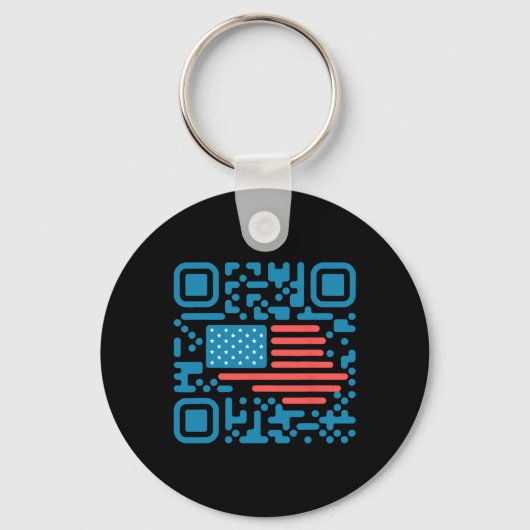 Trump Dance Troll QR Grappig President Trump Dance Sleutelhanger (Voorkant)