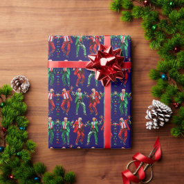 Trump Dance | Trump Kerstman Hoed Dansende Kerstmi Cadeaupapier
