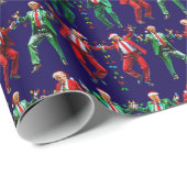 Trump Dance | Trump Kerstman Hoed Dansende Kerstmi Cadeaupapier (Rol Hoek)