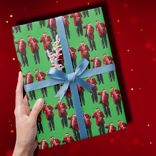 Trump Dance   Trump Santa Hat Claus Dance Cadeaupapier