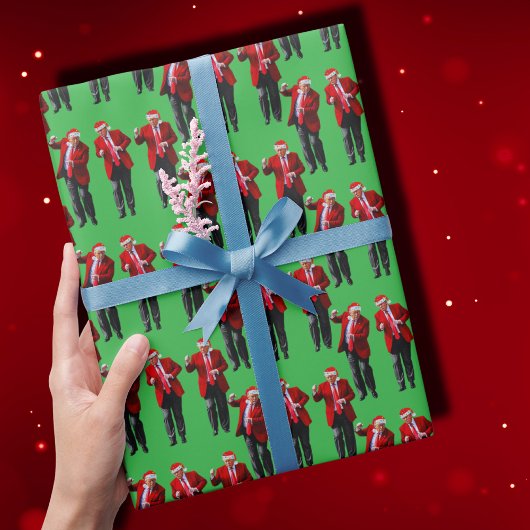 Trump Dance | Trump Santa Hat Claus Dance Cadeaupapier
