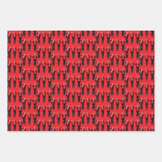 Trump Dance | Trump Santa Hat Claus Dance Inpakpapier Vel (Voorkant 2)