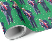 Trump Dance Wrapping Paper | Santa Trump Gift Wrap Cadeaupapier (Rol Hoek)