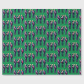 Trump Dance Wrapping Paper | Santa Trump Gift Wrap Cadeaupapier (Vlak)