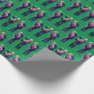 Trump Dance Wrapping Paper   Santa Trump Gift Wrap Cadeaupapier