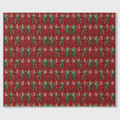 Trump Dancing | Trump Santa Dance Kerstrood Cadeaupapier (Vlak)