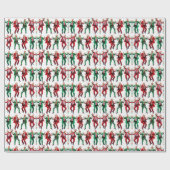 Trump Dancing | Trump Santa Hat Dance Kerstmis Cadeaupapier (Vlak)