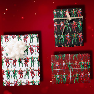 Trump Dancing   Trump Santa Hat Dance Kerstmis Inpakpapier Vel