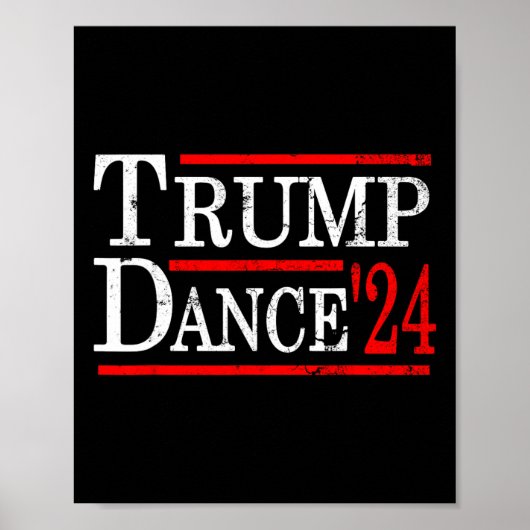 Trump Dans 2024 Trump Vance Grappig Republikeins P Poster (Voorkant)